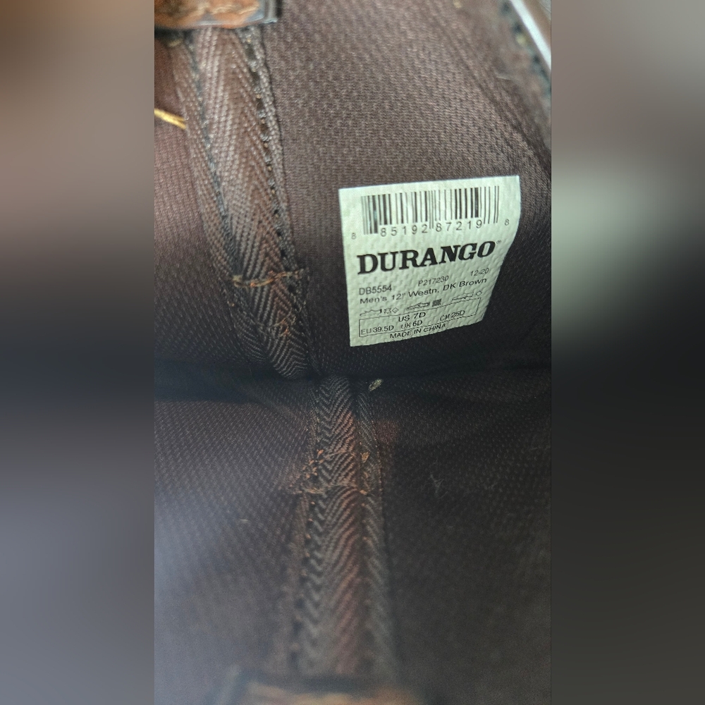 Durango Brown Cowboy Boots - Picture 4 of 5
